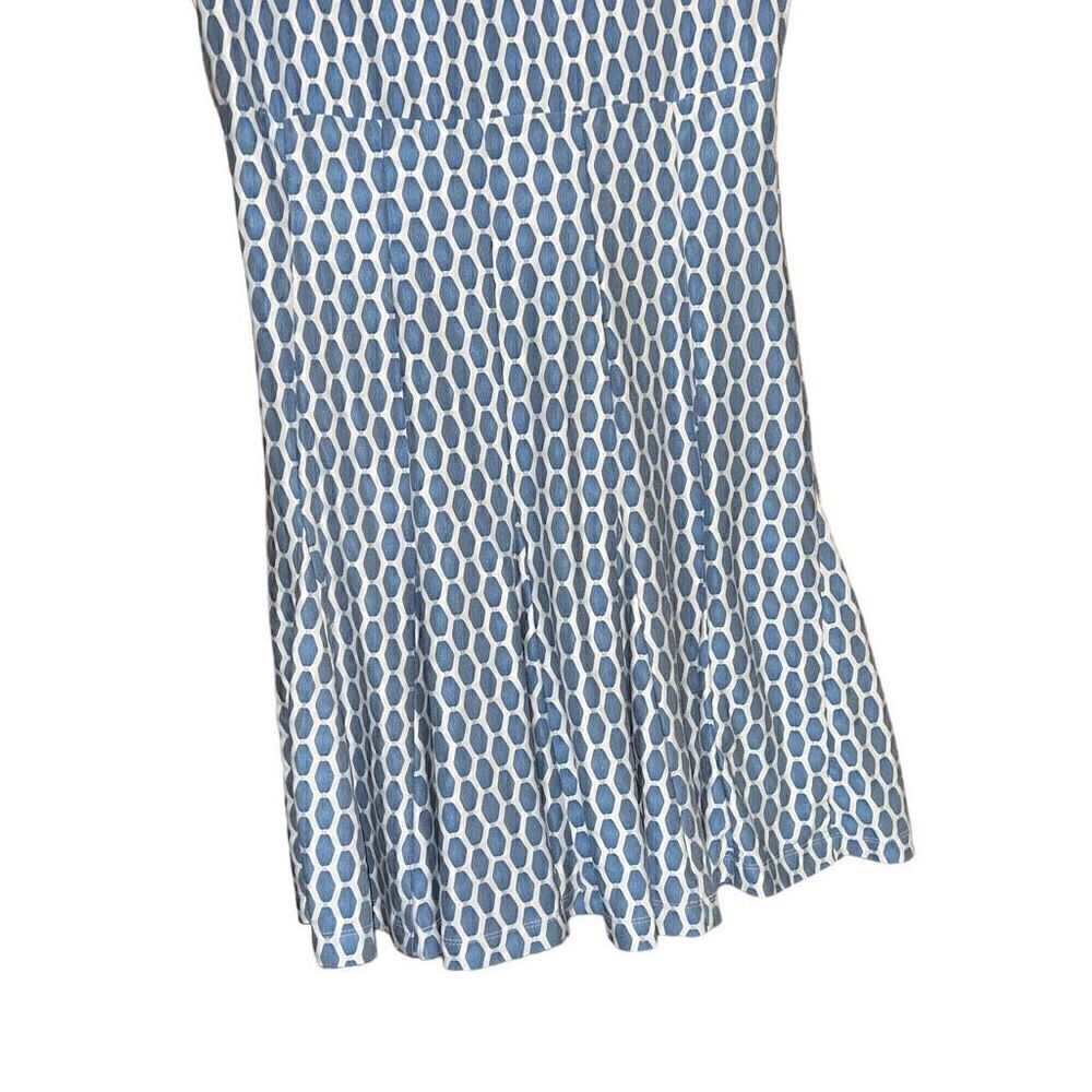 JUST…TAYLOR Blue & White Fit Flare Dress Size 14 - Picture 4 of 9